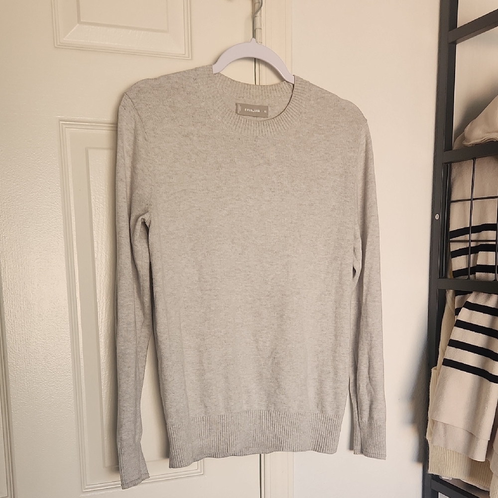 Everlane Mens The No Sweat Sweater Light Gray XS